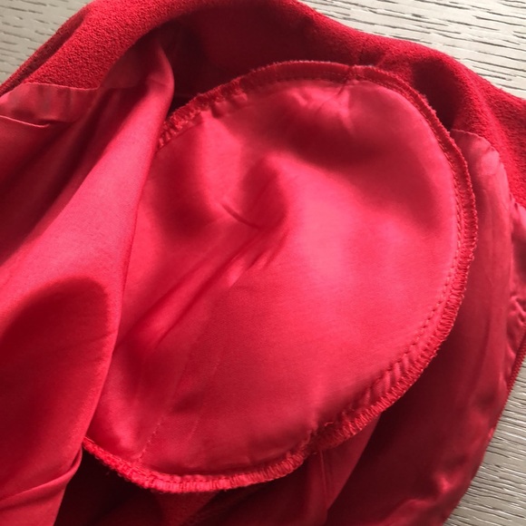 CELINE Pure Wool Red Dress Size 4 - Picture 13 of 14